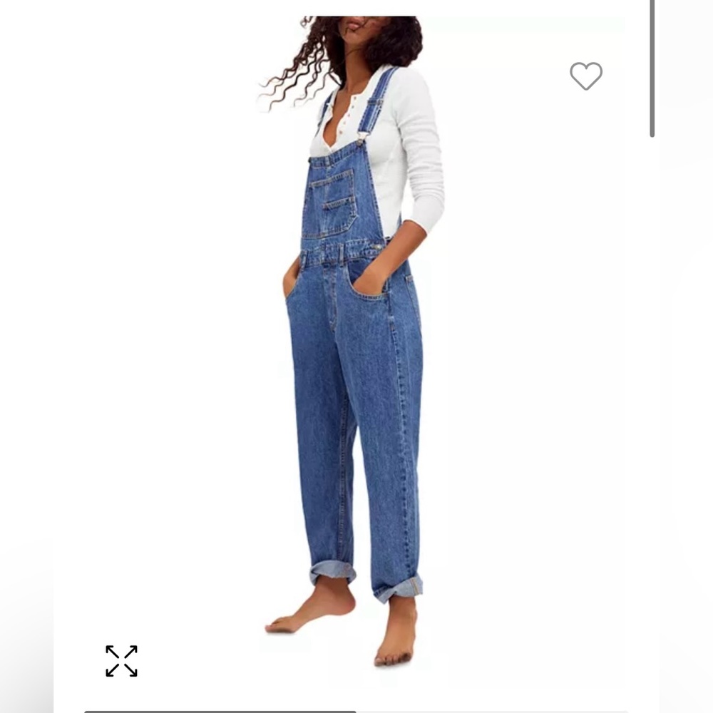 Free People Cotton Ziggy Denim Overalls